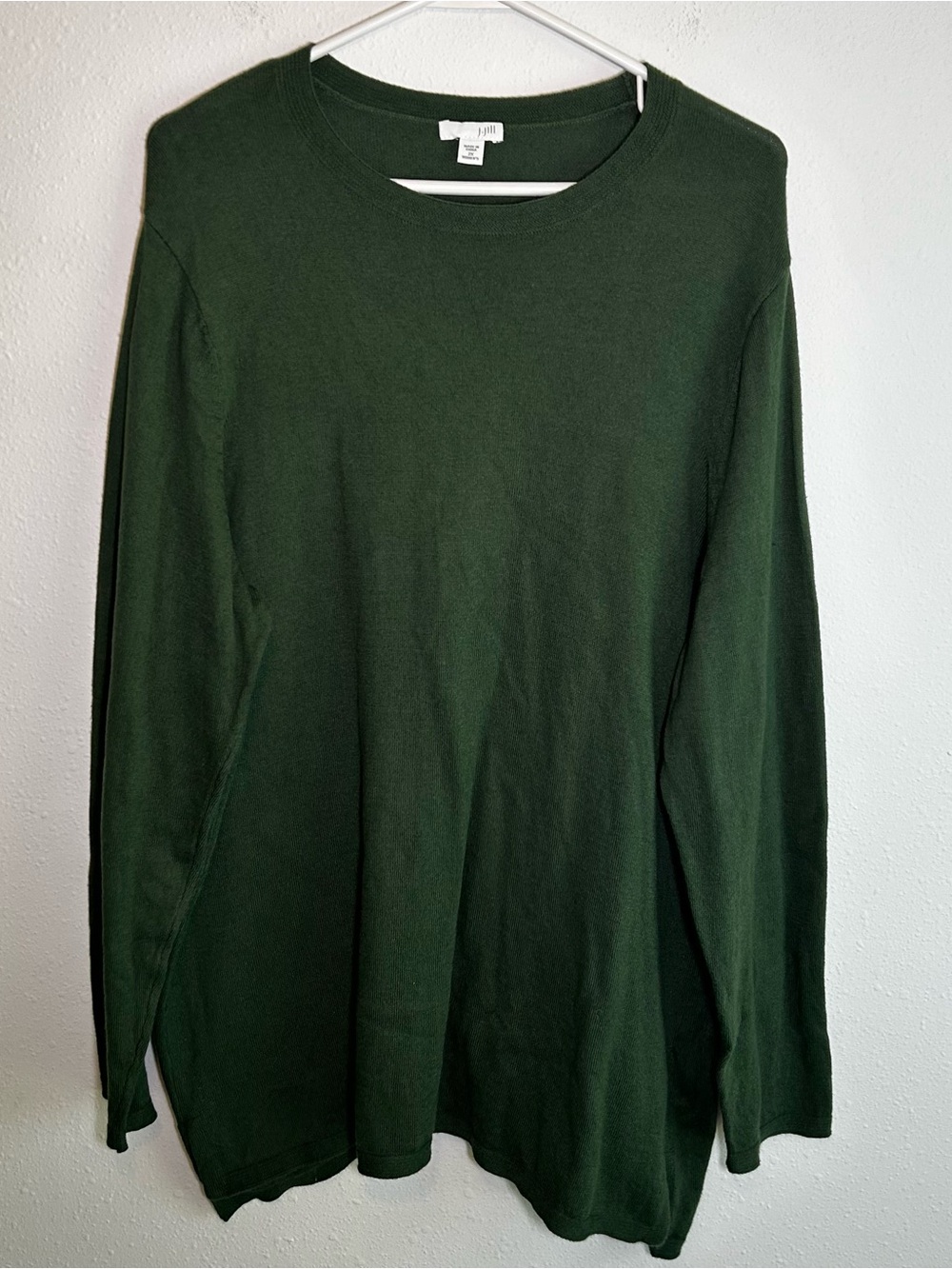 J. Jill Lightweight Tunic Sweater Women’s 2X XXL Forest Green Long Sleeve Knit